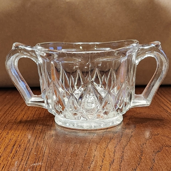 Vintage Bartlett Collins Etched Glass Footed Creamer and Sugar Bowl - Picture 10 of 16
